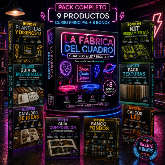 🎁 MEGA KIT LA FABRICA DEL CUADRO + 8 BONUS DE REGALO 🎁 - Curso Completo